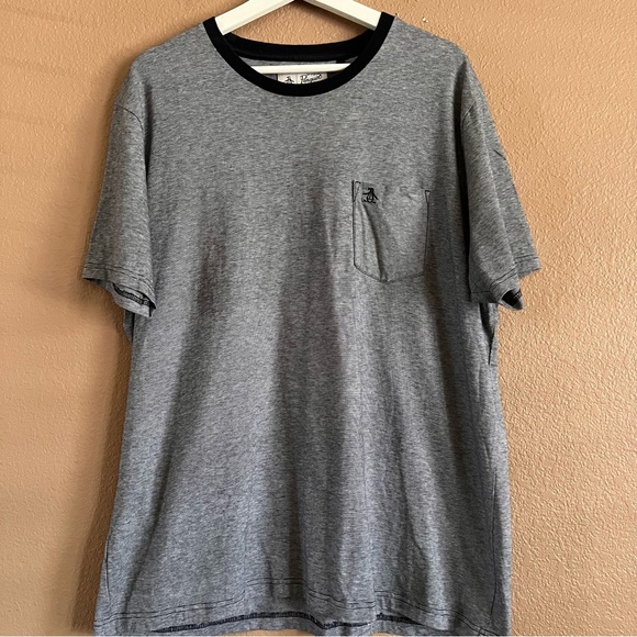 Original Penguin Men’s Short Sleeve Navy Blue One Pocket Tee Shirt Size XXL - Picture 2 of 7